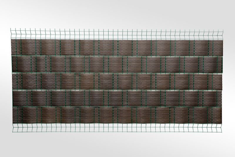 Rattan Sichtschutzstreifen DUNKELBRAUN 255 cm