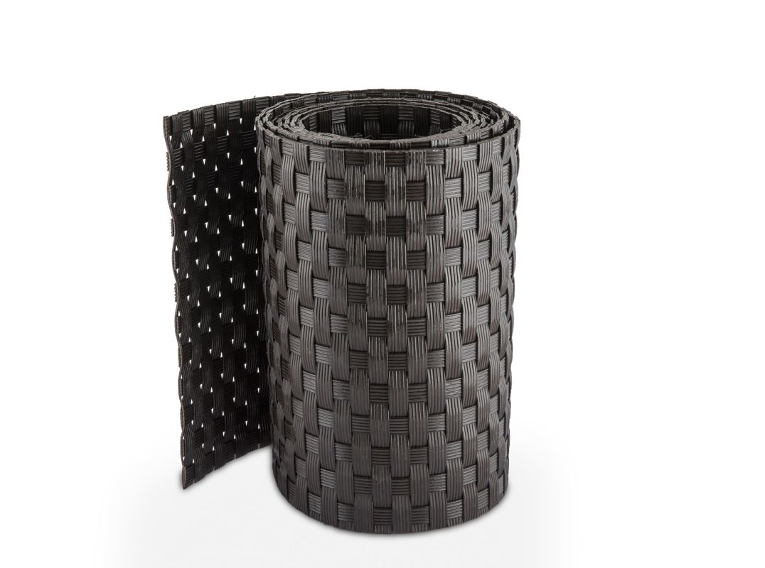 Rattan Sichtschutzstreifen DUNKELBRAUN 255 cm