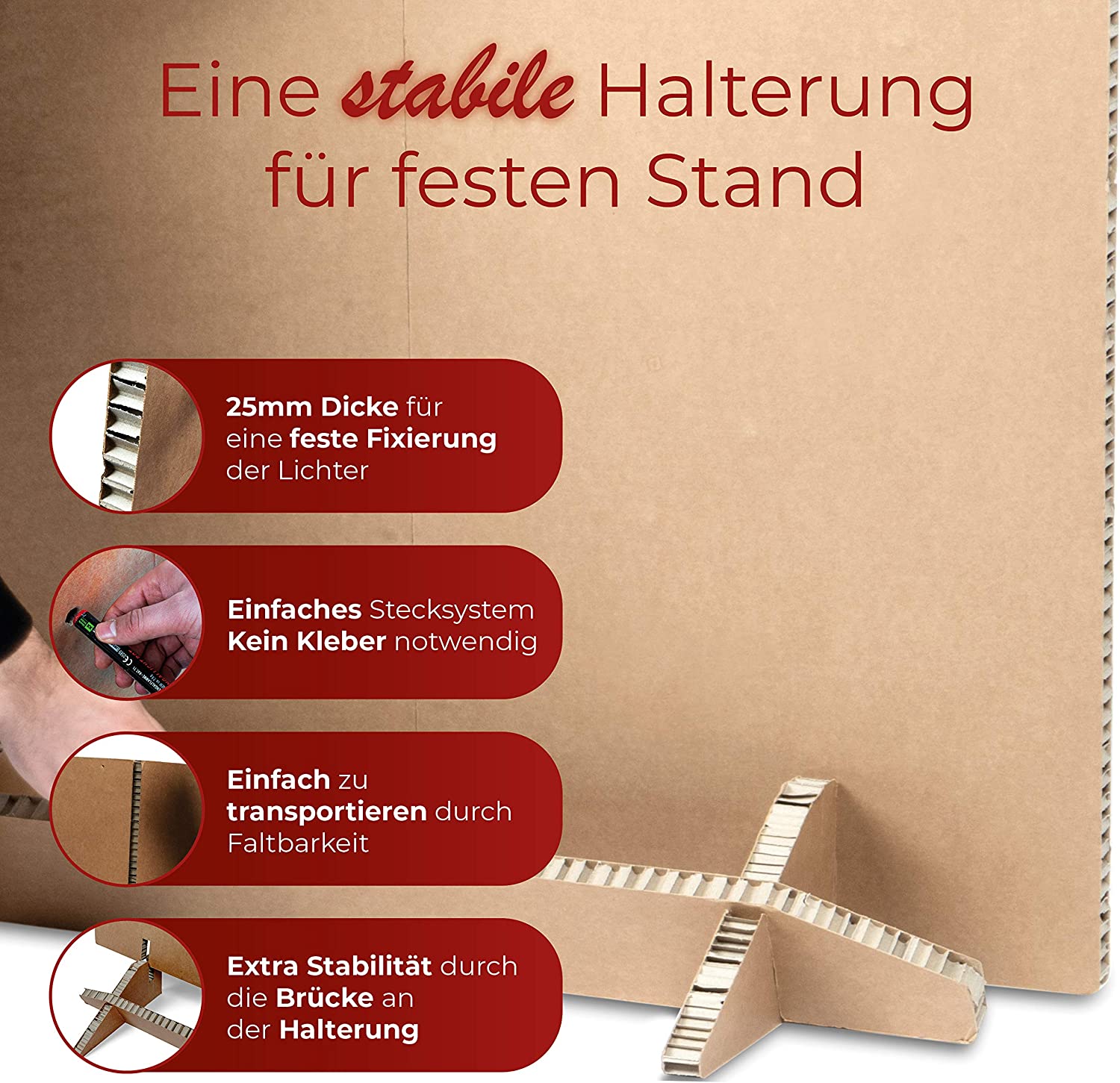 halterung feuer herz