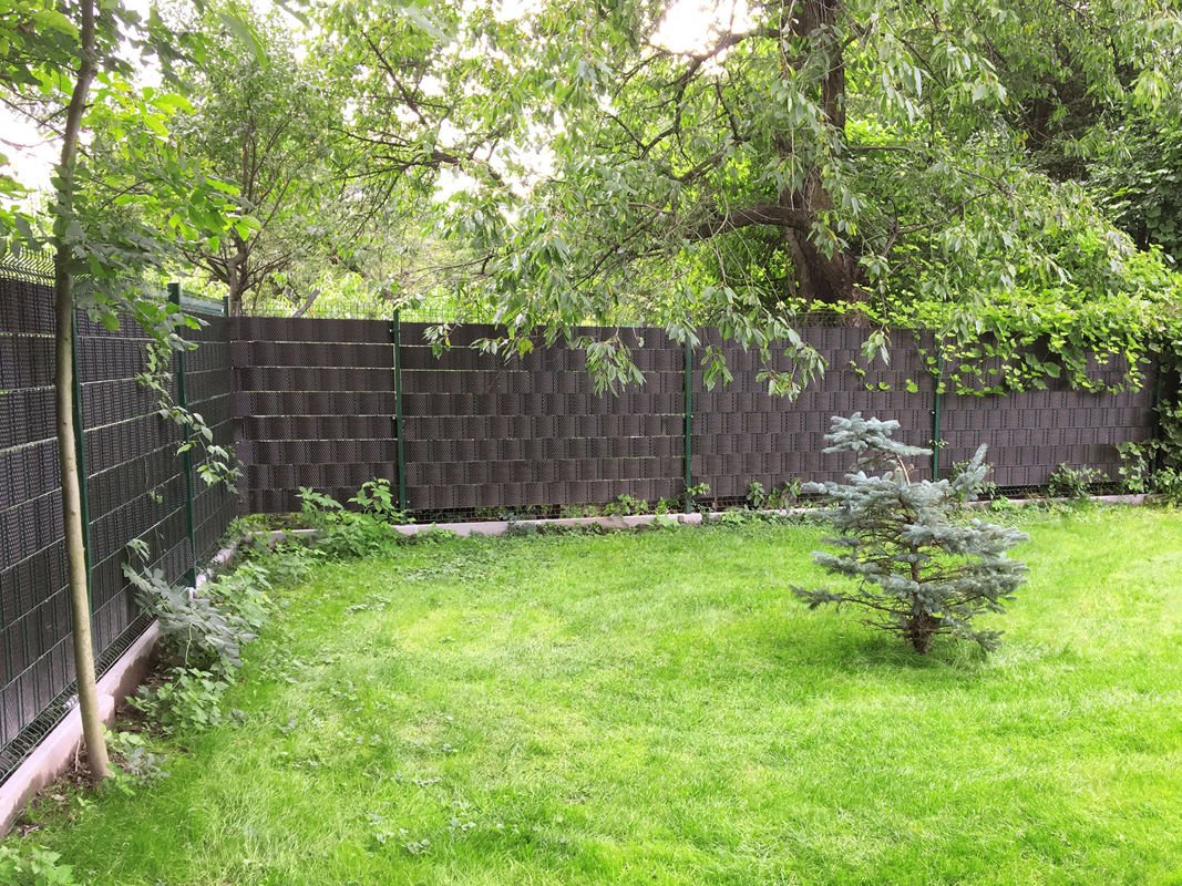 Rattan Sichtschutzstreifen DUNKELBRAUN 255 cm