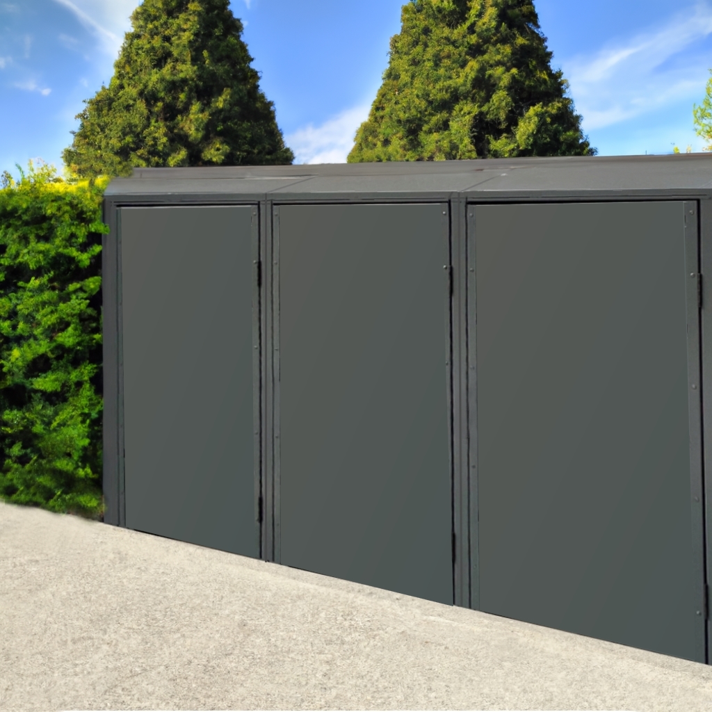 1er Mülltonnenbox 120L  Metall Feuerverzinkt