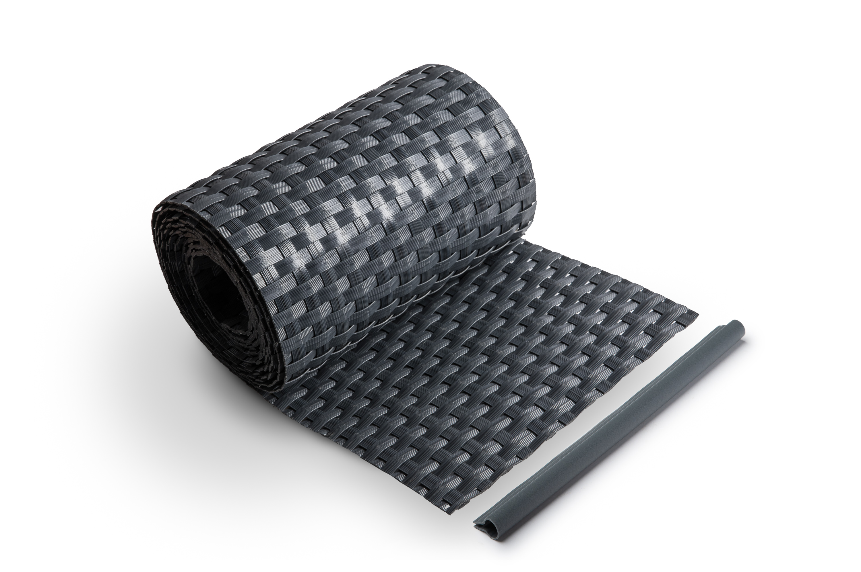 Rattan Sichtschutzstreifen ANTHRAZIT 255 cm