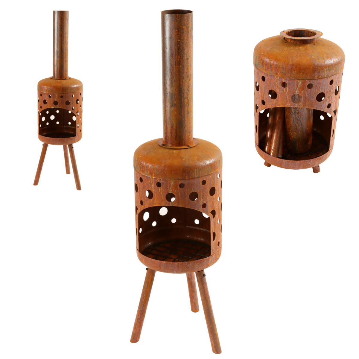 Gartenkamin FRITZ Rustikal mit Muster