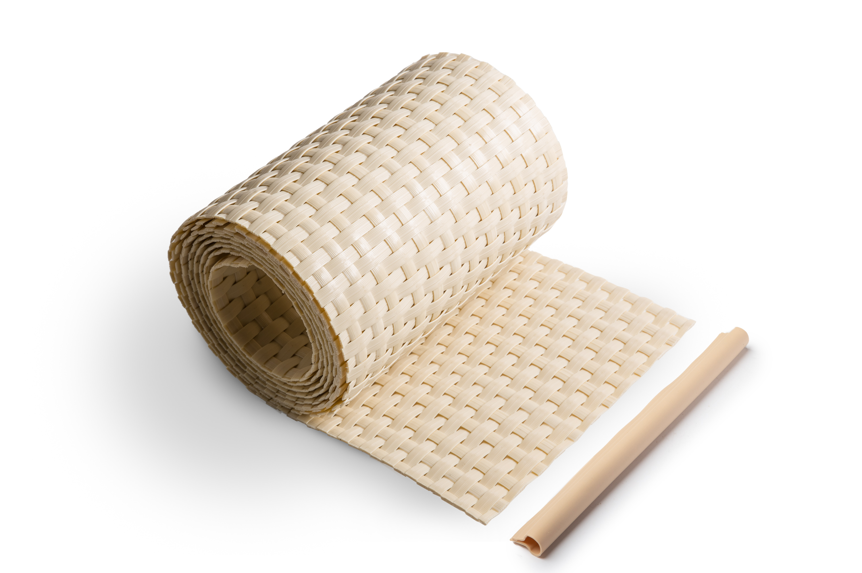 Rattan Sichtschutzstreifen BEIGE 255 cm