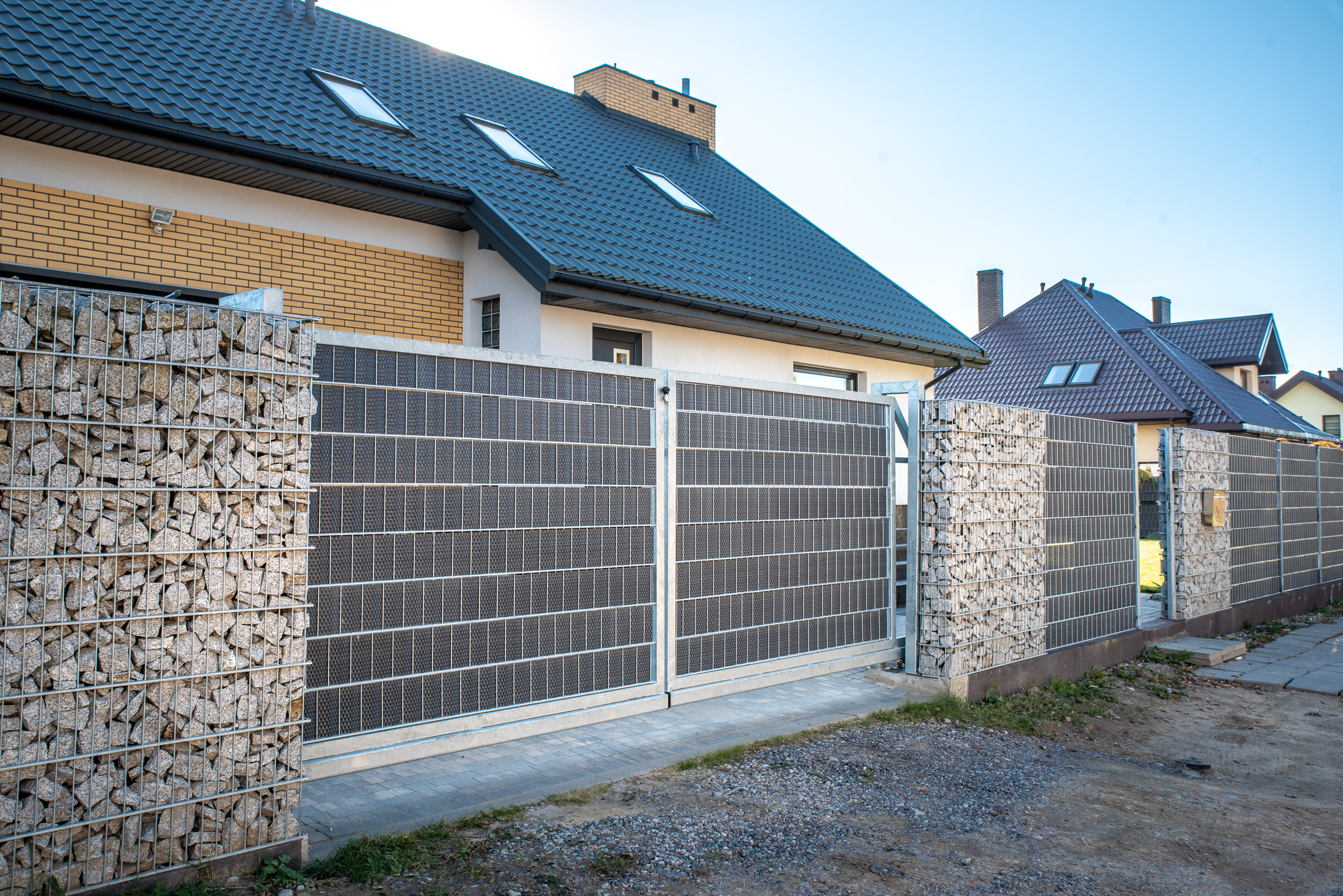 Rattan Sichtschutzstreifen ANTHRAZIT 255 cm