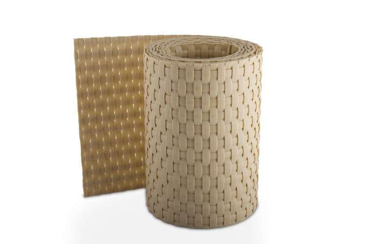 Rattan Sichtschutzstreifen BEIGE 255 cm