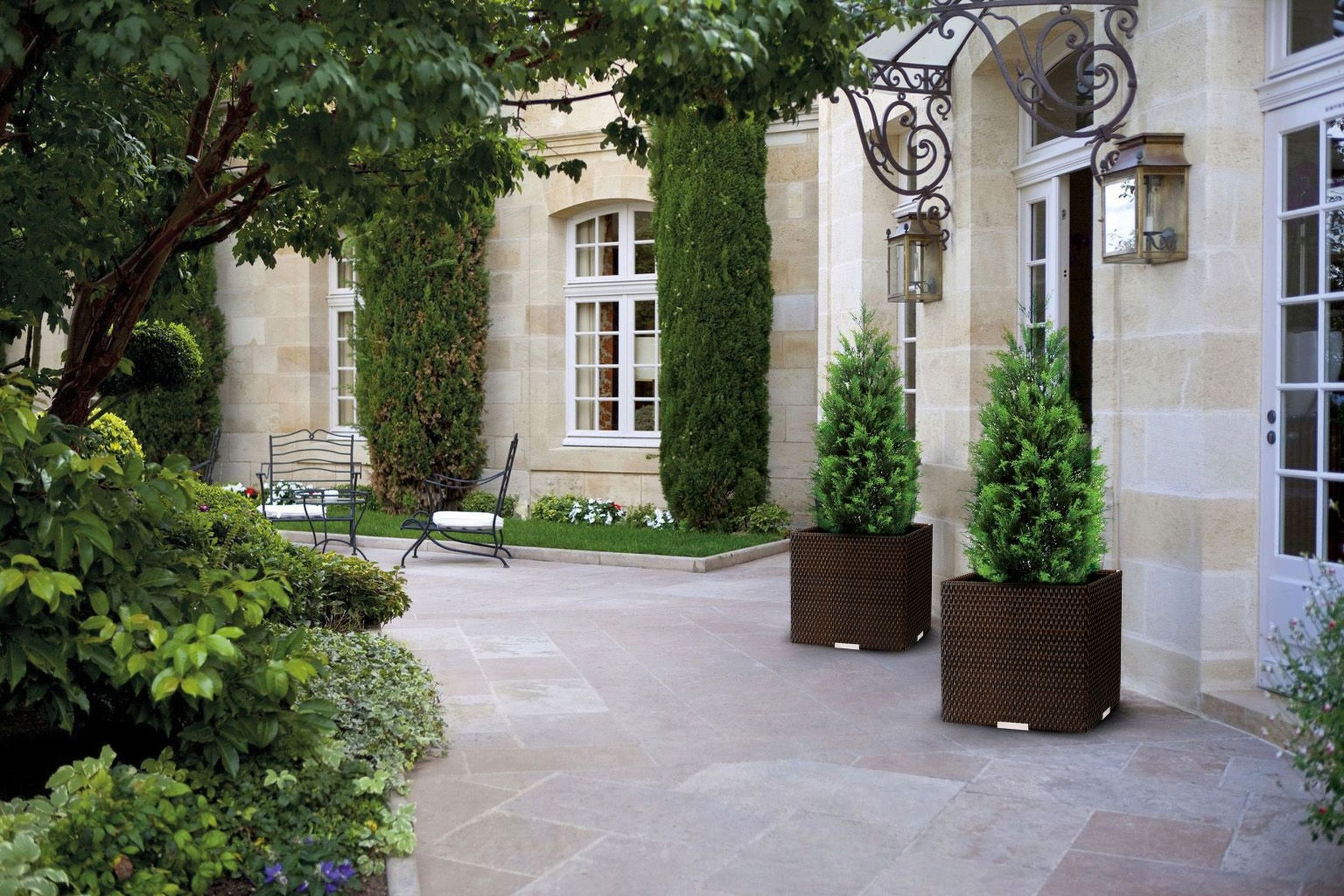 Rattan Pflanzkübel 46 x 46 x 46 cm