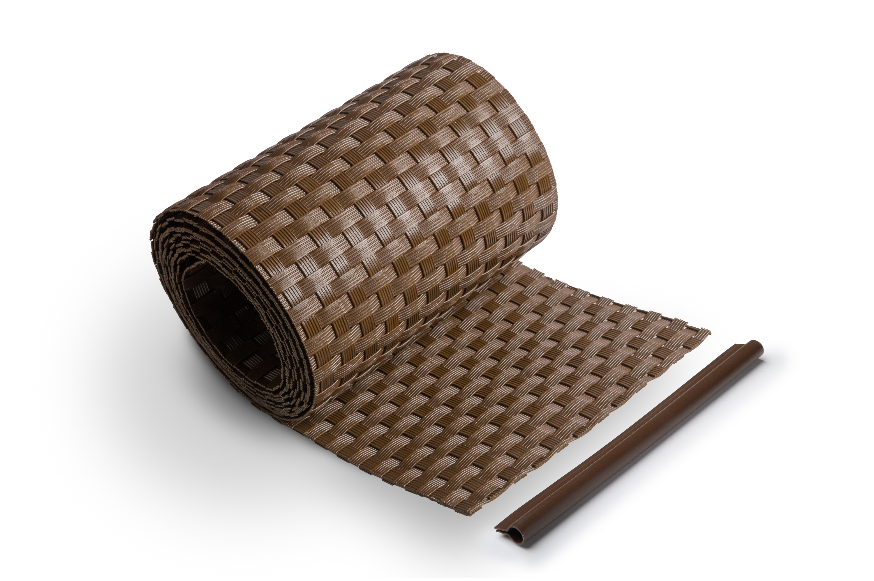 Rattan Sichtschutzstreifen HELLBRAUN 255 cm