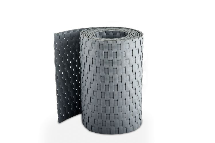 Rattan Sichtschutzstreifen HELLGRAU 255 cm