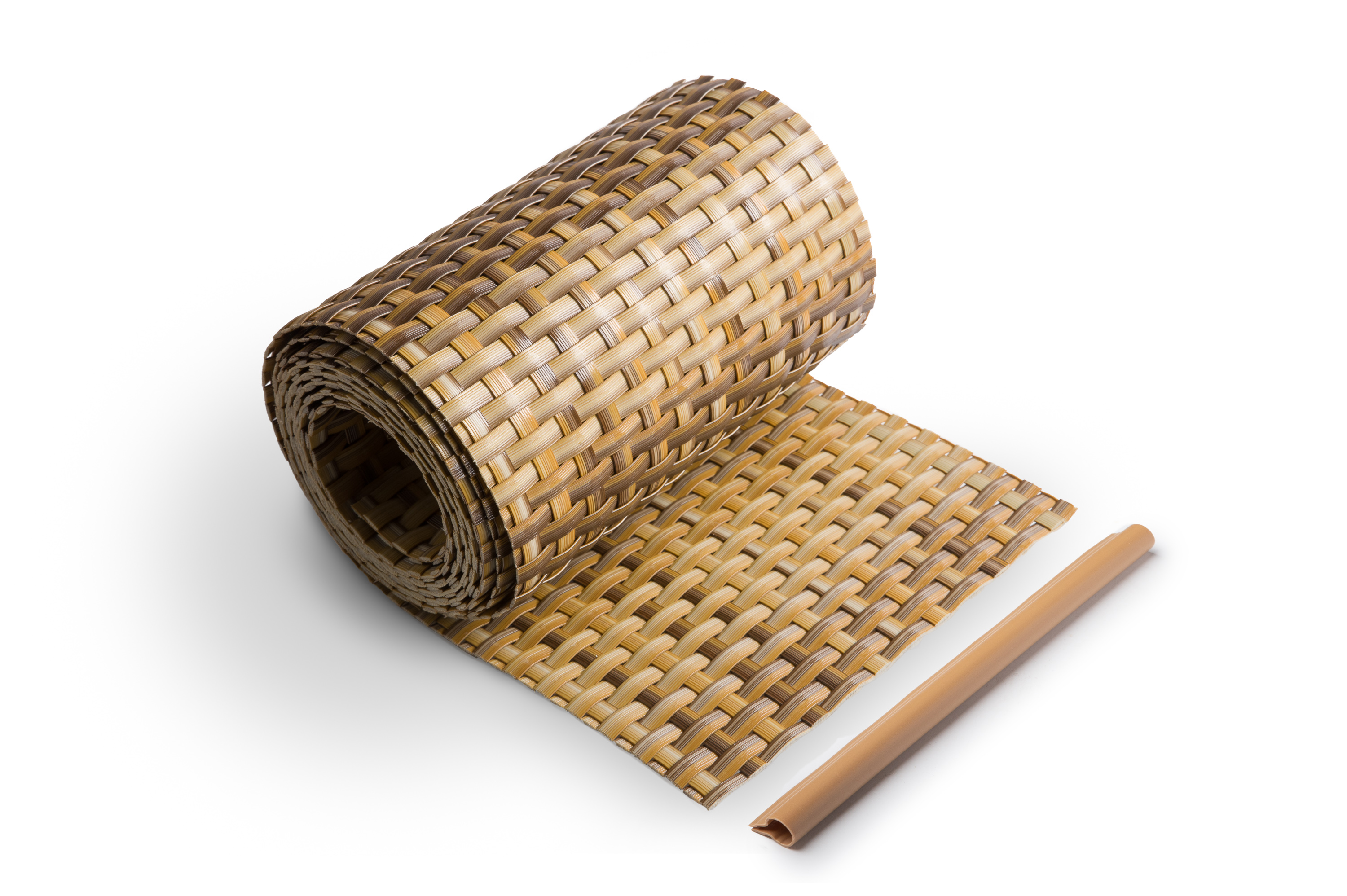 Rolle Rattan - Holzoptik