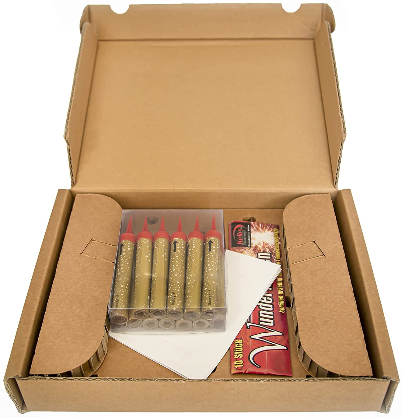 Salilio Tisch-feuerwerke  Jugendfeuerwerk für Geburtstage, Tortenfontäne oder Eisfontäne, Gold-6