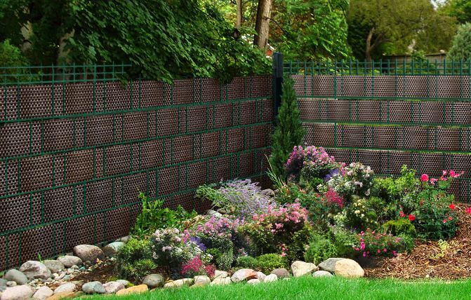 Rattan Sichtschutzstreifen DUNKELBRAUN 255 cm