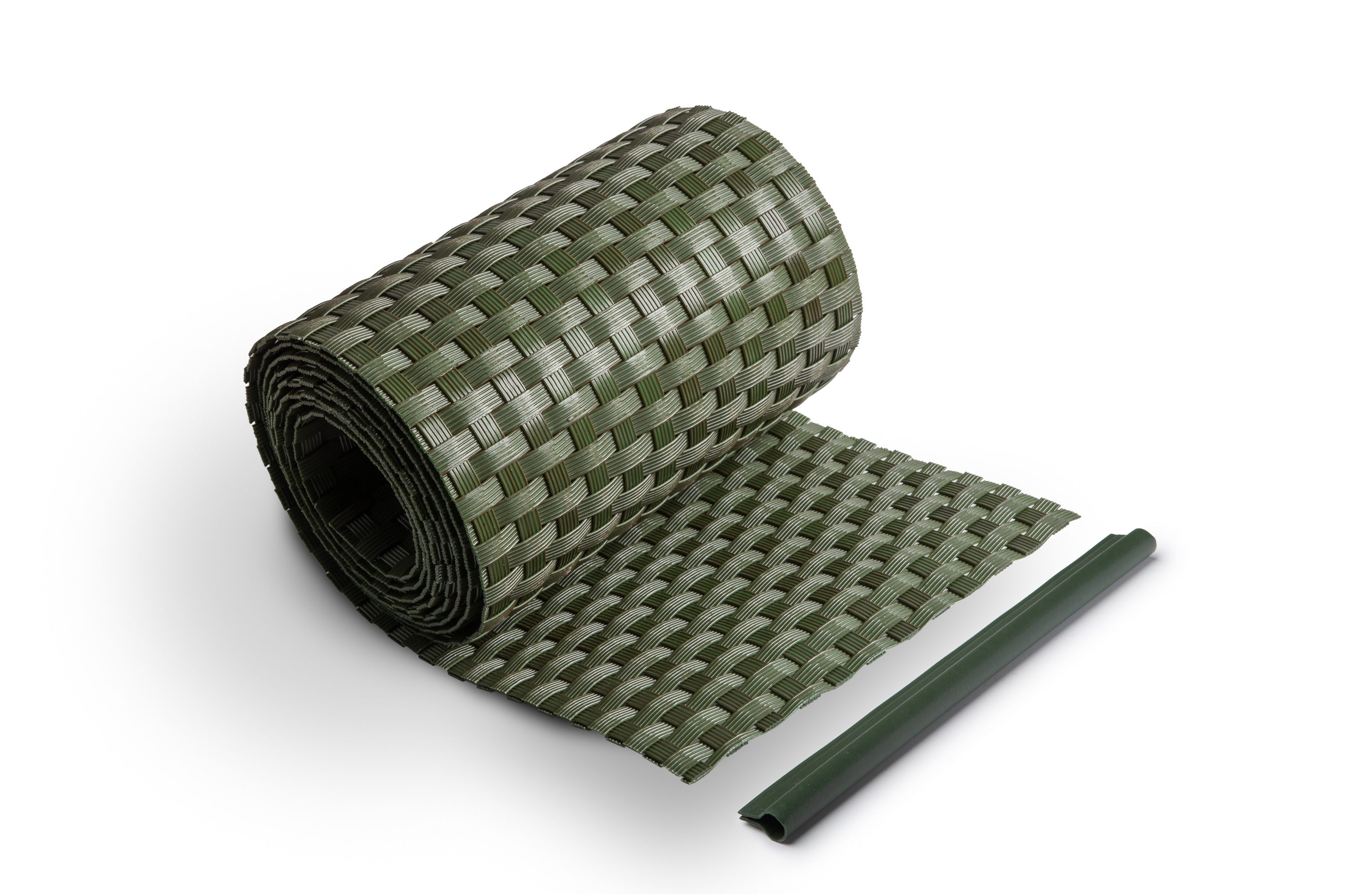 Rattan Sichtschutzstreifen GRÜN 255 cm