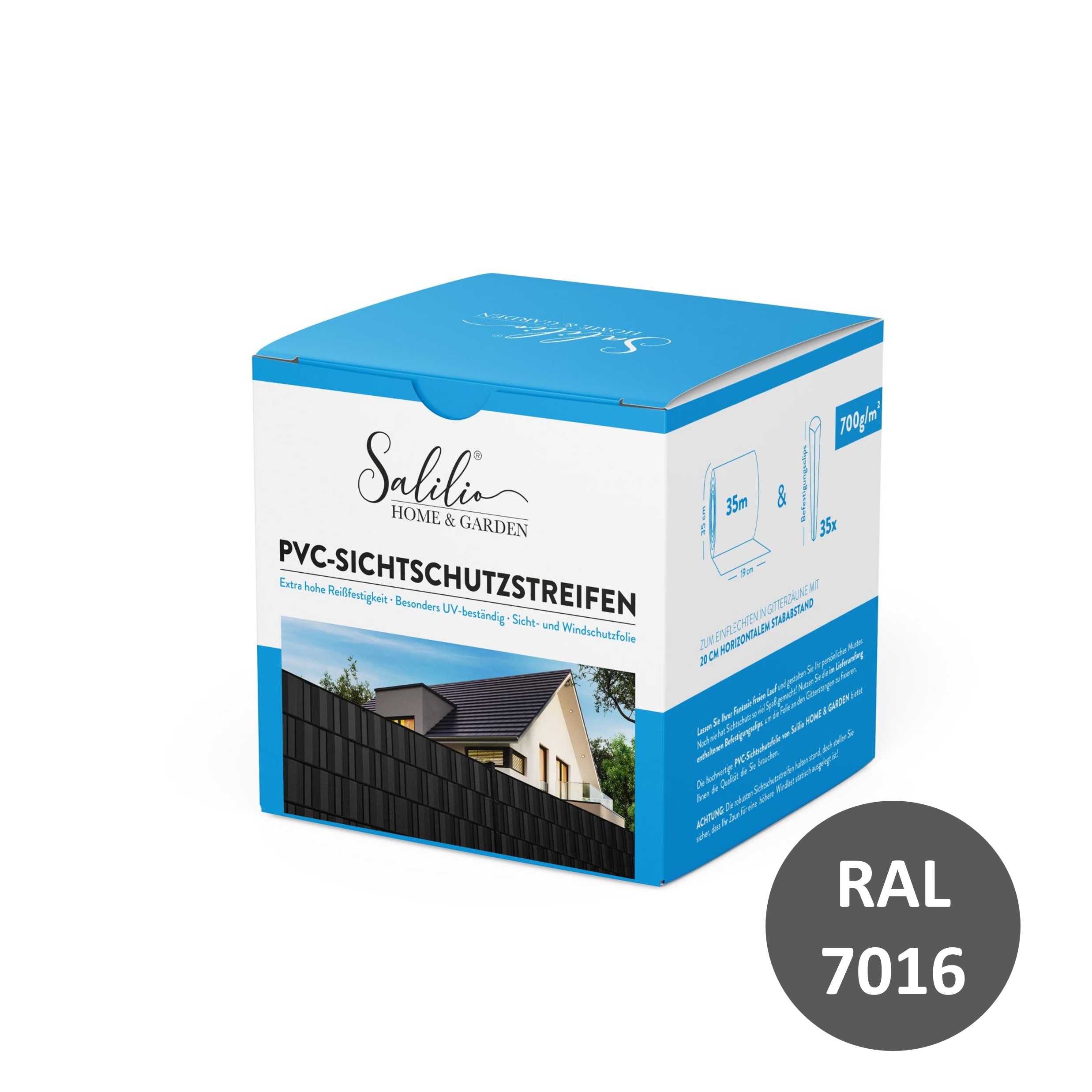 Sichtschutzstreifen PVC Anthrazit (35m Rolle)